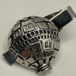 Rare Signed Rugin Hot Air Balloon Tie Clip - Ultra Scarce Vintage Silver Tone 🌎